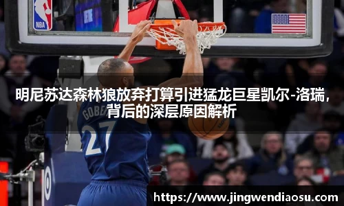 明尼苏达森林狼放弃打算引进猛龙巨星凯尔-洛瑞，背后的深层原因解析
