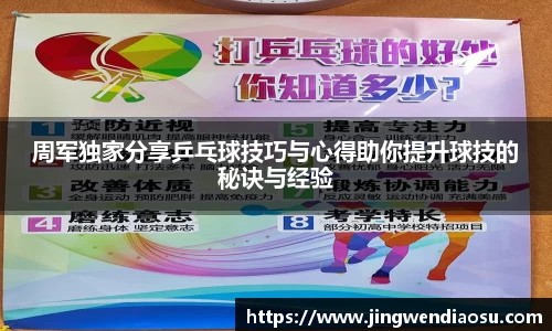 周军独家分享乒乓球技巧与心得助你提升球技的秘诀与经验